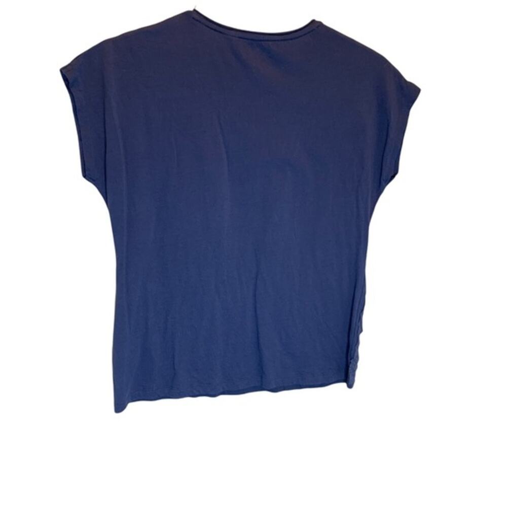 Chico’s purplish top. Short cap sleeve. Size 1. 95% polyester 5% modal - Picture 3 of 4